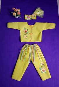 新款儿童幼儿园环保服装手工制作男童创意环保傣族演出服时装走秀