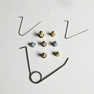 6mm实心珠弹簧扣伸缩管内定位弹珠卡扣镀铜珠V型钢丝弹簧卡簧配件