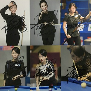 台球 潘晓婷 签名照片 奥沙利文 特鲁姆普 丁俊晖 梁文博 塞尔比