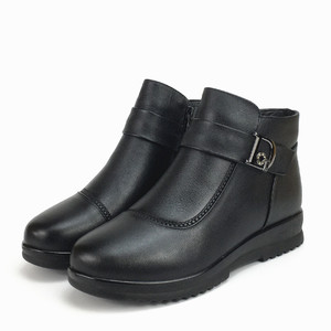 冰洁女鞋冬皮鞋