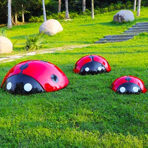 户外园林景观小品七星瓢虫雕塑别墅花园庭院草坪装饰仿真甲虫摆件