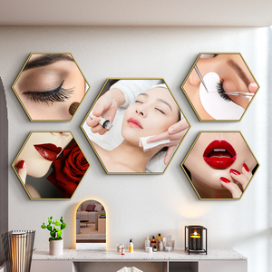 眉眼唇挂画韩式半永久纹绣宣传海报医美微改形墙壁画美容院装饰画