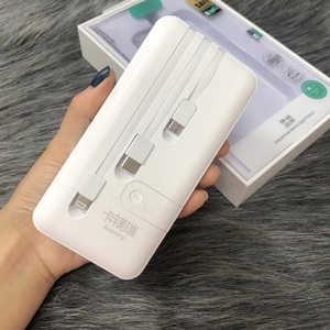 卡镁瑞10000毫安充电宝自带三线超薄聚合物移动电源快充 带支架