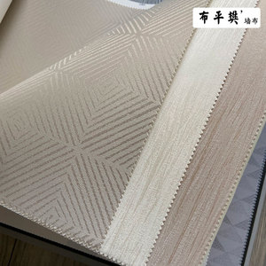 米咖色奶茶色3米3.2米高竖条纹几何设计师无缝墙布壁布墙纸壁纸