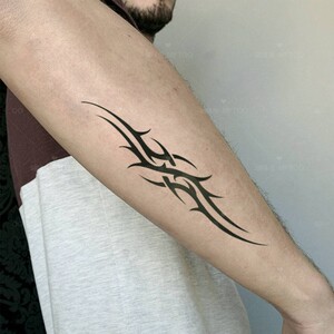 时尚个性酷纹身贴 暗黑色图腾 防水 持久 男女 手臂刺青贴纸