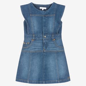 000人付款天猫[折扣]chloe童装女童马德拉刺绣边饰连衣裙farfetch发发