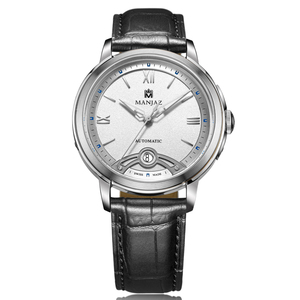 瑞士名爵manjaz手表男瑞士原装正品真皮带防水商务时尚官方机械表