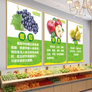 水果店超市挂画墙面布置创意水果装饰画贴纸广告玻璃门贴画海报纸