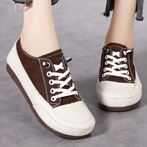 牛筋软底女鞋平底系带2020秋季新款休闲舒适防滑软皮耐磨真皮单鞋
