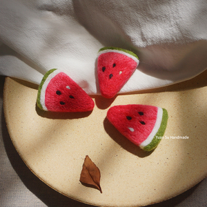 原溯成品羊毛毡一片西瓜胸针ins潮创意个性手工diy定制包钥匙挂饰