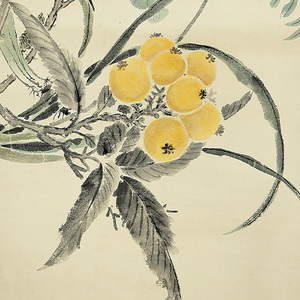 清 陈舒 天中佳卉图 真迹复制35x104cm台北故宫藏清代山水画名作