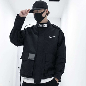 nike耐克外套2019春新款薄款夹克嘻哈潮牌运动服古着工装外套包邮