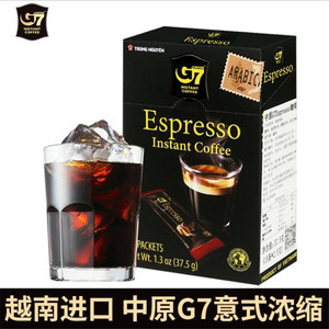 越南进口 中原G7意式浓缩ESPRESSO黑咖啡速溶咖啡粉15条37.5克/盒