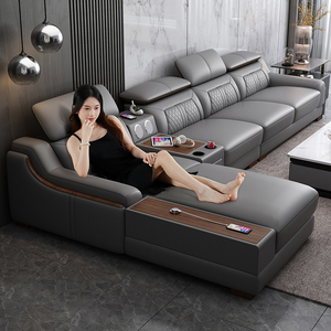 北欧风格轻奢现代真皮沙发头层牛皮实木小户型型组合客厅沙发组合