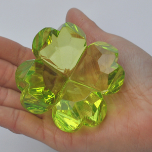 儿童玩具水晶宝石大钻石超大幸运四叶草七彩可爱水晶摆件圣诞礼物