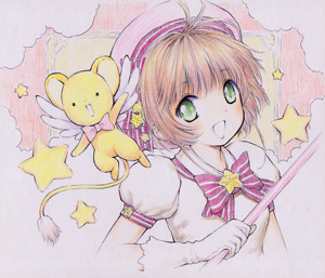 魔卡少女樱 (花城祺羽作品)动漫 手绘风格 小樱 知世