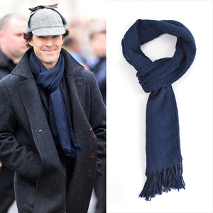 原版第四季神探夏洛克同款围巾侦探福尔摩斯围脖卷福周边羊毛围巾