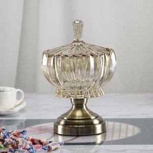 欧式轻奢水晶玻璃糖罐摆件现代时尚客厅茶几餐桌零食盒装饰储物罐