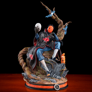 火影忍者 宇智波带土阿飞双头雕gk晓组织超大型手办模型摆件雕像