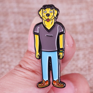 马男波杰克花生酱先生狗男翻领别针徽章首饰礼物