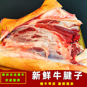 贵州带皮黄牛腱子肉3斤包邮 嫩牛肉本地散养带皮牛肉新鲜农家黄牛