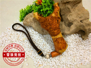 户外纯手工精品扁皮弹弓实木麻梨疙瘩天罡反曲飞虎弓高档麻利木弓