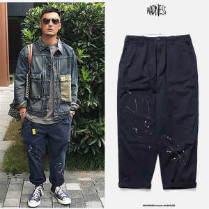 mdns wtaps 余文乐同款长裤ins潮牌休闲裤男宽松青年日系工装裤