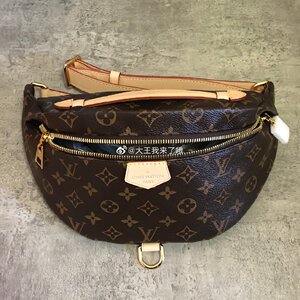 lv路易威登老花帆布印花拉链腰包bumbag斜挎包 胸包m43644