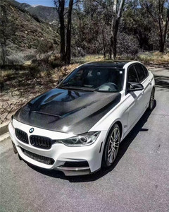适用于宝马3系f30 f35碳纤维机盖引擎盖 bmw改装开孔发动机盖包围