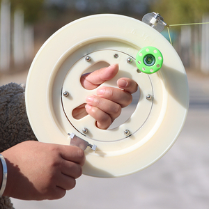 象牙白风筝线轮空轮abs塑料白色手握轮大把手轴承轮盘儿童放飞轮