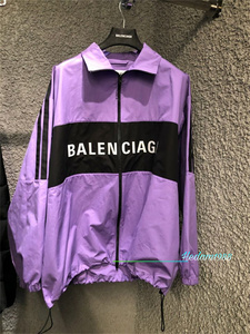 balenciaga/巴黎世家拼接胸前字母logo冲锋衣男夹克女风衣外套os