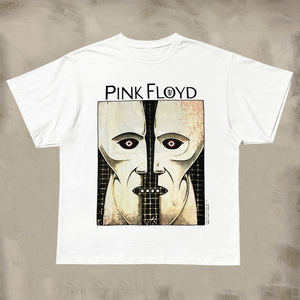pinkfloyd平克弗洛伊德摇滚乐队欧美街头潮牌短袖白鬼海报印花t恤