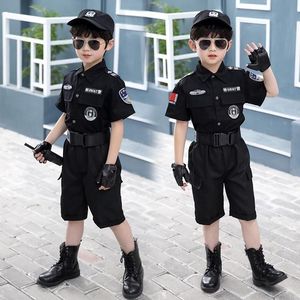 儿童小特警衣服夏季警察长短袖小警察制服套装特种兵套装生日礼物