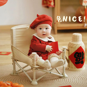 儿童摄影红色喜庆圣诞百天照服装新年婴儿拍照写真主题影楼摄影服