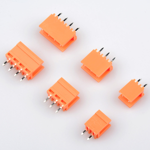橙色 直针插座HT396V 2P/3/4/5/6/8-12P间距3.96MM适用HT396K插头