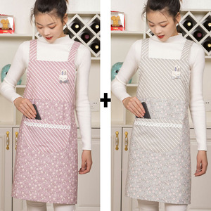 韩版家用厨房女士围裙做饭防油时尚防水可爱公主围腰工作家务腰裙