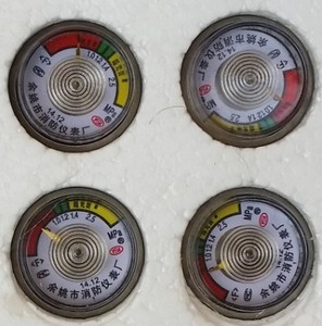 干粉二氧化碳水基灭火器维修配件消防器材压力表圆形表大小扣表