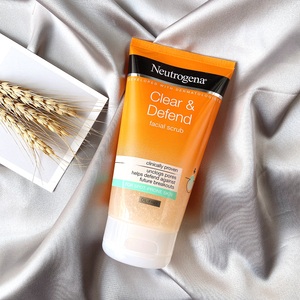 neutrogena露得清水杨酸 果酸磨砂洁面膏洗面奶去黑头粉刺抗痘