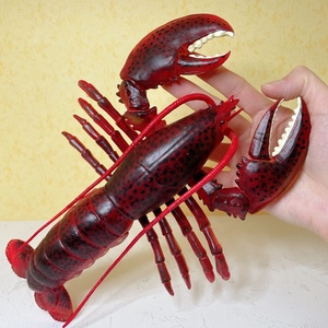 safari 奇迹红色波士顿大龙虾 仿真动物模型儿童认知早教洗澡玩具