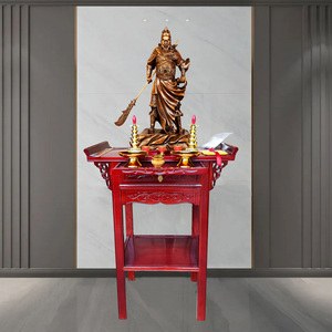 关公招财武财神关公像家用供奉关羽神像店铺佛像搭配用品供桌套装