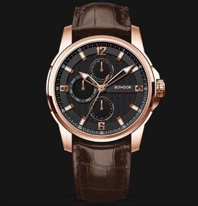 bowdor宝舵手表石英表男士防水日历星期不锈钢休闲 99055g-rrbo