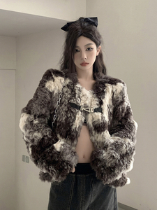 2023冬季韩版新款羊羔毛外套女短款加厚爆款小个子洋气高级感上衣