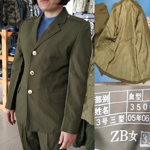 老式女87夏常服 毛料凡立丁夏装87女装 正品老货