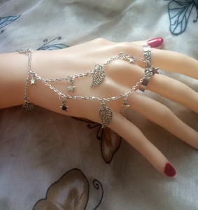 包邮古装戒指手镯一体花千骨古风古代戒指指环手链配饰