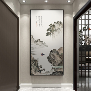 山水画挂画入门玄关