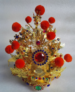 佛具用品 台湾神明精品合金土地公地主帽文士乡绅员外帽供品