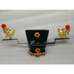 佛具神像用品台湾精品包公帽包青天 包丞相包拯相爷帽供品