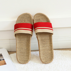 亚麻拖鞋女夏季室内情侣家居防滑家用居家四季凉拖鞋男夏天麻拖鞋