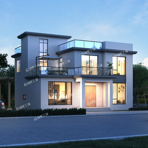 2311网红别墅设计图纸二层半现代风格简约大气农村自建房屋效果图