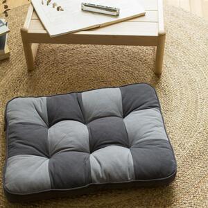 『九宫格』拼色棉麻椅垫靠背垫榻榻米蒲团坐垫 天然棉麻自制